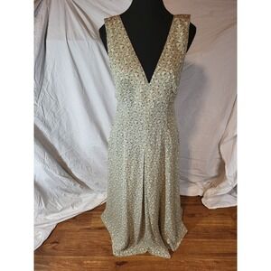 Vintage Monique Size 38 Sage Green Floral Dress Cottagecore